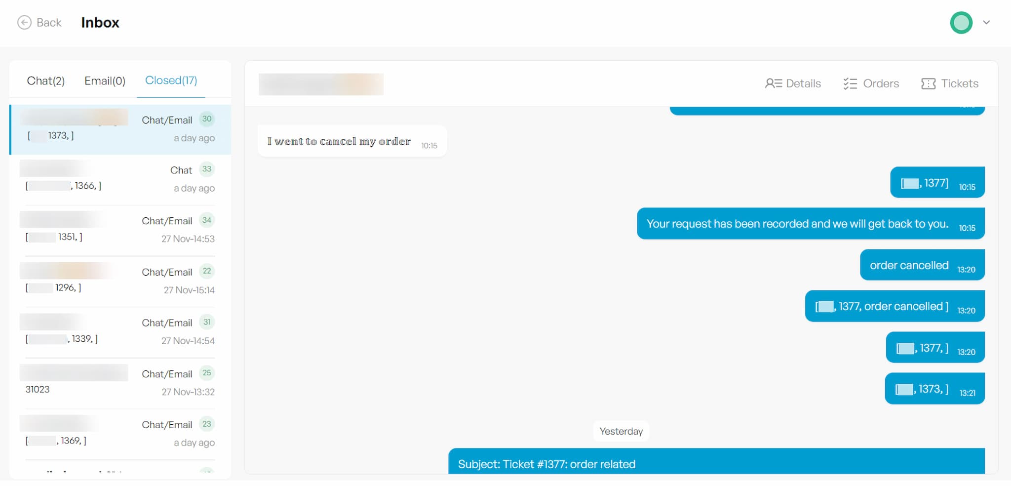 TechMonk Conversation Inbox
