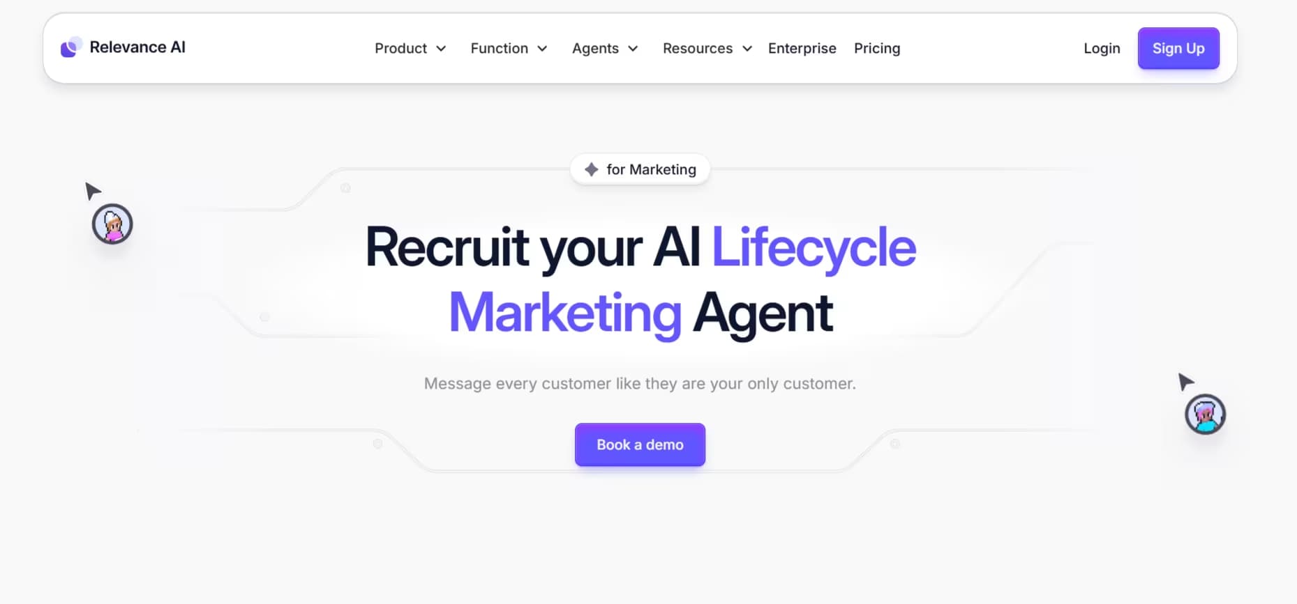Relevance AI Homepage