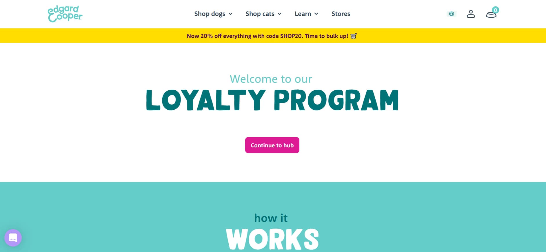 Edgard & Cooper’s Loyalty Program Page