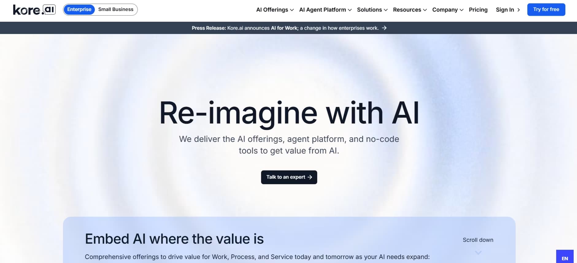 Kore Best Agent Building Platform