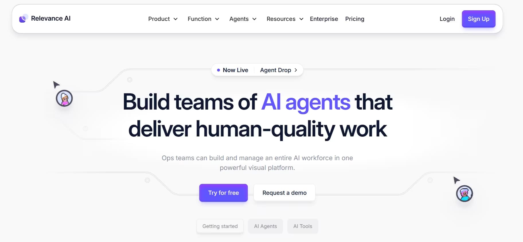 Relevance AI Homepage