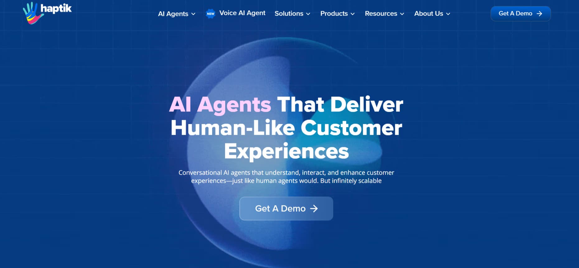 Haptik AI Homepage