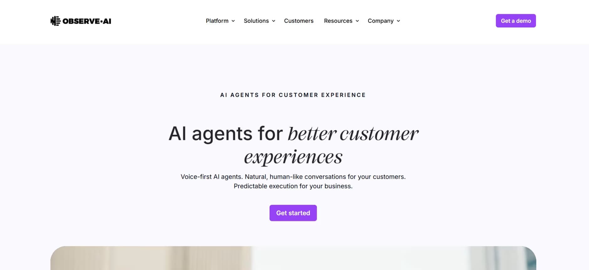 Observe.AI Homepage